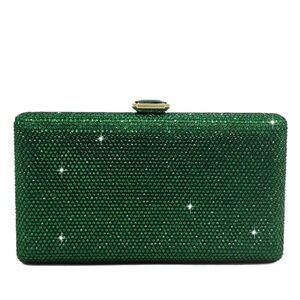 Green Crystal Evening Bags mal Party Box Clutch Wedding new